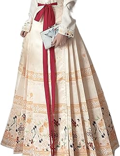 Jupe chinoise pour femme avec motif visage de cheval et cravate imprimée au