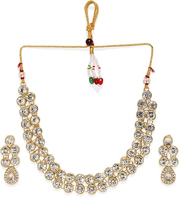 Parure de bijoux pour femme avec perles zafiri, couleur or, (modèle zpfk8876), pierre