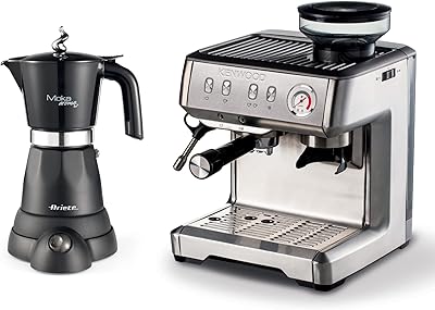 Cafetière expresso ariete 1600 w avec moulin à café et vapeur