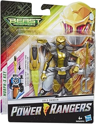 Figurine power rangers best morphers gold ranger de 6 pouces, inspirée de la série