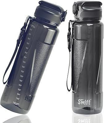 Bouteille d'eau de sport swift 32oz avec paille, bouteille d'eau de motivation 1l
