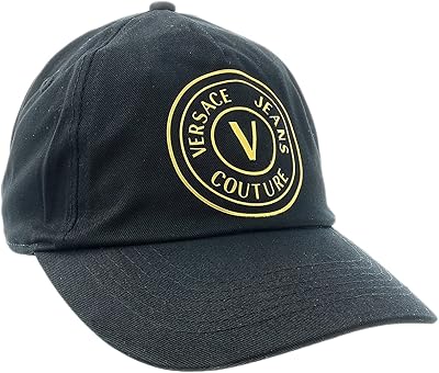 Versace jeans couture casquette de baseball réglable en pur coton avec logo