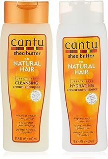 Shampooing nettoyant + après-shampooing hydratant au beurre de karité cantu 400 ml