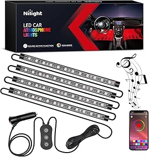 Bande lumineuse led nilite pour intérieur de voiture avec contrôle par application
