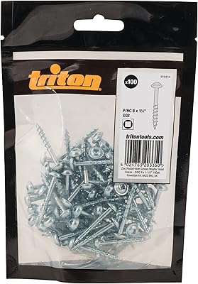Vis à trou de poche en zinc à tête grossière triton b/hc, 8