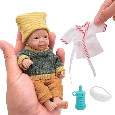 6" reborn baby doll silicone reborn baby doll entièrement réaliste mini poupée soulagement