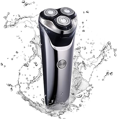 Rasoir électrique pour hommes rechargeable rotatif ipx7 kit de rasage