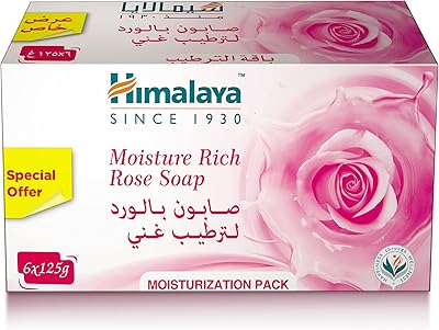 La barre de savon hydratante enrichie à la rose de l'himalaya renouvelle votre esprit | apaise et hydrate la peau - 6 x 125g. Diaytar : Où chaque achat est une victoire pour votre budget