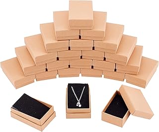 Boîte à bijoux rectangulaire en carton de 3,1x2x1 pouces, boîtes à bijoux