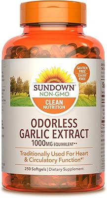 Gélules molles à l'ail sundown naturals 1 000 mg 250 gélules