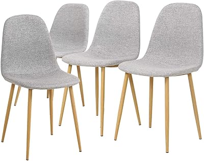 Ensemble de 4 chaises de salle à manger wenew chaises modernes du milieu