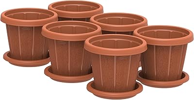 Ensemble de pots de fleurs cosmoplast cedargreen de 16 pouces avec plateau
