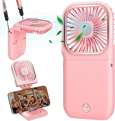 Mini ventilateur portatif david rocco, mini ventilateur personnel amélioré 2022 avec ventilateur