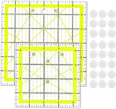 Ensemble de règles de quilting, lot de 2 règles de quilting en acrylique