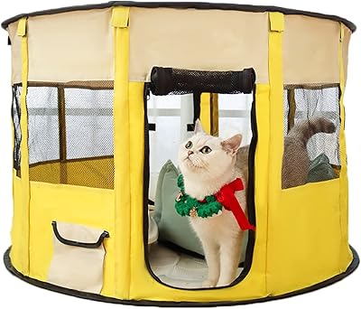 Parc portable pliable team pour chiens, chats, animaux de compagnie et chiots