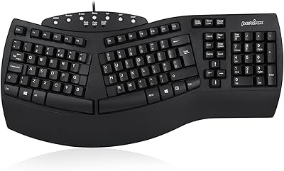 Clavier filaire pyrex 11524 de periboard-512, conception ergonomique naturelle avec 7 touches multimédia