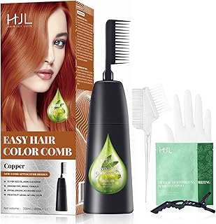 Kit de crème colorante permanente hjl sans ammoniaque avec peigne