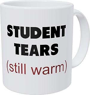 Tasse à café amusante wampomtuck 330 ml avec des larmes d'étudiants et d'enseignants