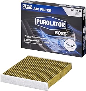 Filtre à air d'habitacle purolator premium pbc35667 avec febreze refresh pour toyota, lexus
