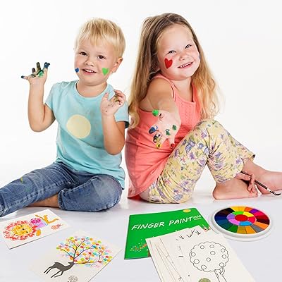 Ensemble de peinture au doigt, 25 couleurs lavables pour enfants, palette de peinture