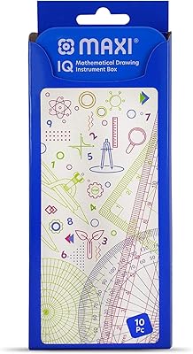 Coffret maxi géométrie métallique 10 pièces, bleu, modèle géométrie métallique iq mgb10