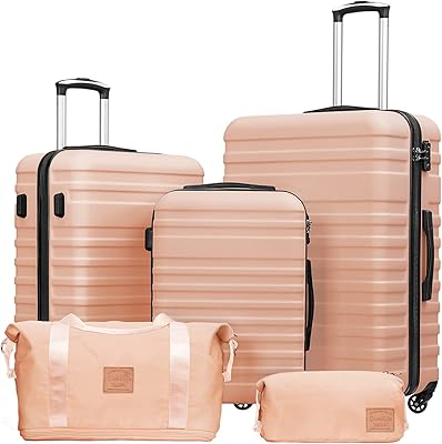 Bagage trolley léger avec serrure tsa sac de voyage comprend 1 et trousse