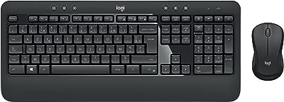 Clavier et souris sans fil logitech avec batterie longue durée - noir mk540