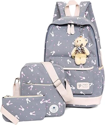 Ensemble de sacs d'école 3 pièces pour filles, sacs à dos de voyage