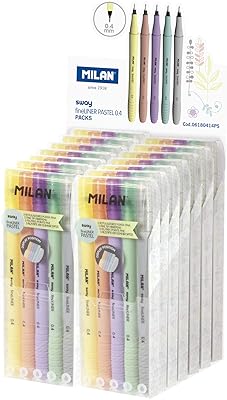 Stylo fineliner milan pastel 0,4 mm en présentoir de sway, 5 pièces, 14