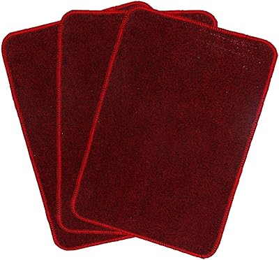 Paillasson 3 pièces en microfibre antidérapante cooper industries 22 x 14, rouge