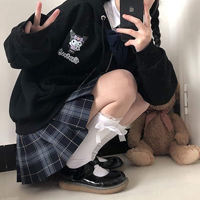 Sweat à capuche pour femme, anime kuromi, mode kawaii, fermeture éclair, manches longues