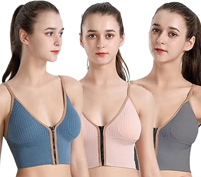 Ensemble de soutien-gorge de sport à fermeture éclair sur le devant pour femmes. Diaytar : Quand qualité rime avec économie