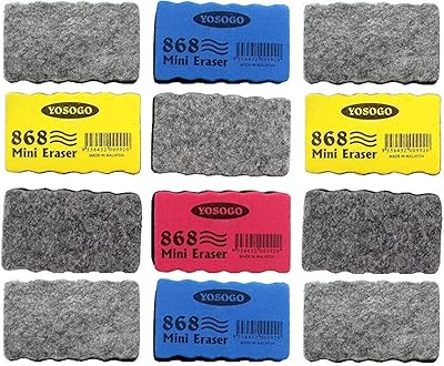 Mini gomme sèche pour tableau blanc - paquet de 12