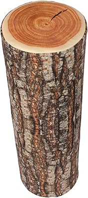 Bqlzr coussin décoratif doux en rondins de bois, design en bois de camping
