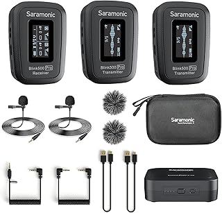 Blink 500 pro b2 mini microphone stéréo sans fil double canal avec étui