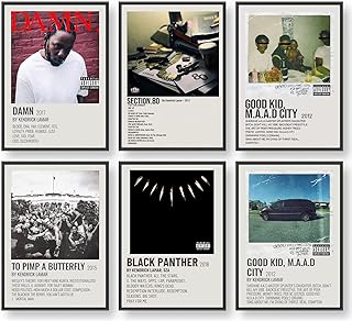 Affiche izumihome kendrick lamar, affiches de couverture d'album en édition limitée, affiches musicales