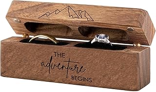 Boîte à bagues en bois pour fiançailles de mariage boîte porte-bague