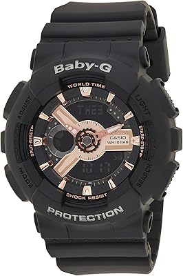 Montre à quartz pour femme, affichage analogique-numérique et bracelet en plastique