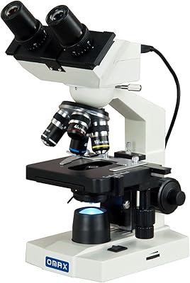 Microscope numérique led omax 40x-2000x avec caméra 13 mp intégrée et platine