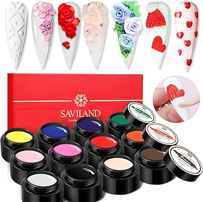 Safyland 3d sculpting gel set 12 nouvelles couleurs développées de sculpture pour ongles