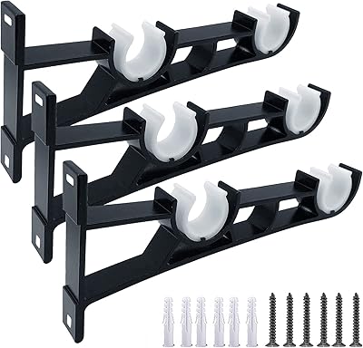 Support de tringle à rideau double support robuste pour 1 pouce