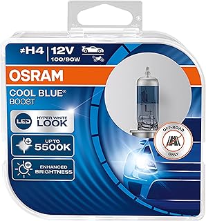 Ampoule de phare halogène osram cool blue boost h4, 62193cbb-hcb, voiture de tourisme