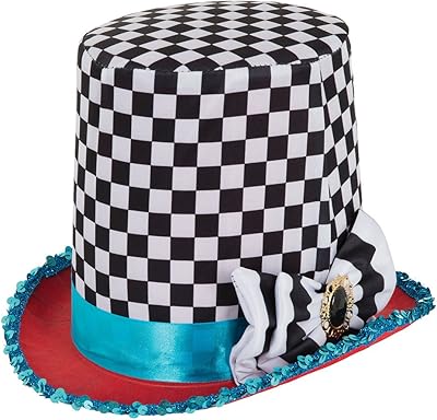 Chapeau à carreaux bristol novelty bh652 stovepipe mad hatter, multicolore, taille unique