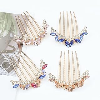 Peigne à cheveux à dents longues, barrette coulissante à bord en métal brillant