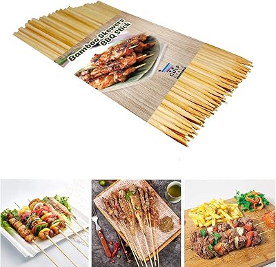 Gulf deals bâtons de bambou naturels d'extérieur pour barbecue, shish kebab, fruits, viande