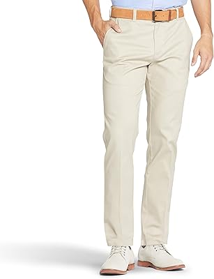 Pantalon élastique coupe slim à devant plat total freedom pour homme, kaki. Faites-vous plaisir sans culpabiliser avec Diaytar