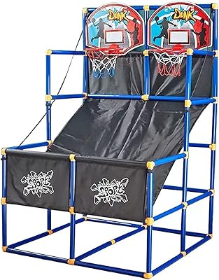 Jeu de basket-ball d'arcade à double tir avec 6 balles et pompe, système
