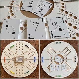 Jeu de société jackaroo pliable double face avec balles et cartes à jouer