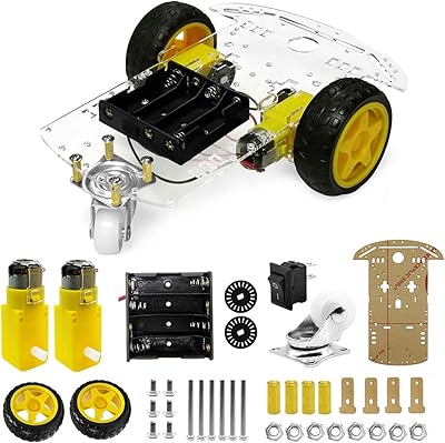 Kit de carrosserie de voiture robot intelligent diy les perséides avec encodeur de vitesse, roues et boîtier de batterie (2 roues). Diaytar : La plateforme qui démocratise le shopping en ligne au Sénégal