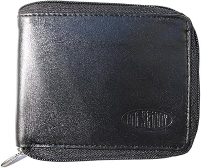 Portefeuille à deux volets en cuir pour hommes big skinny pouvant